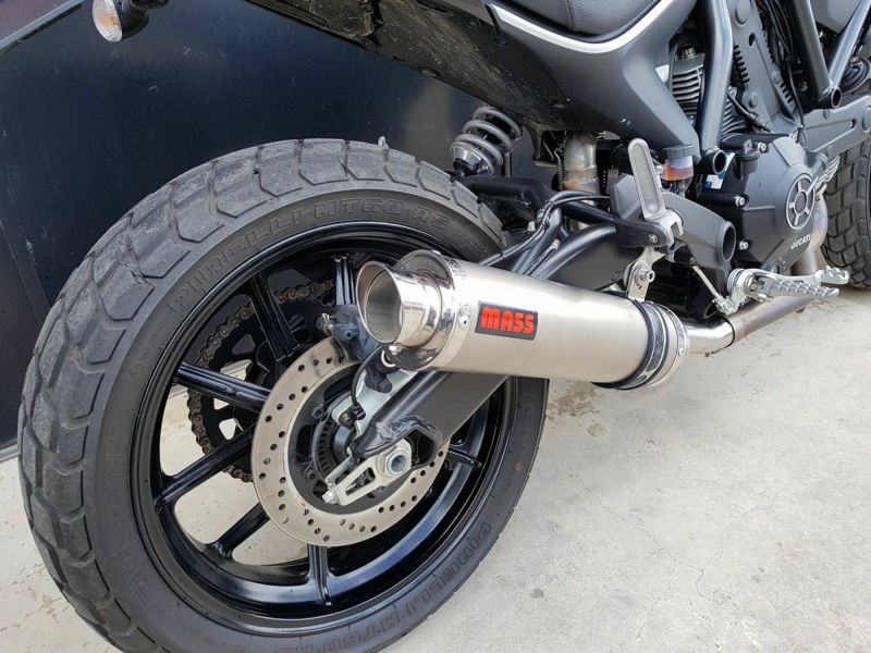 ドゥカティ スクランブラー400 Sixty2 GP1 ステンレス スリップオンマフラー サテン MASS Exhaust |  バイクカスタムパーツ専門店 モトパーツ(MOTO PARTS)