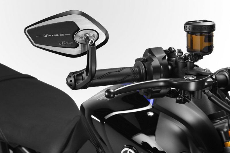 MT-09 21- バーエンドミラー SS EVO ブラック Eマーク付き DPM