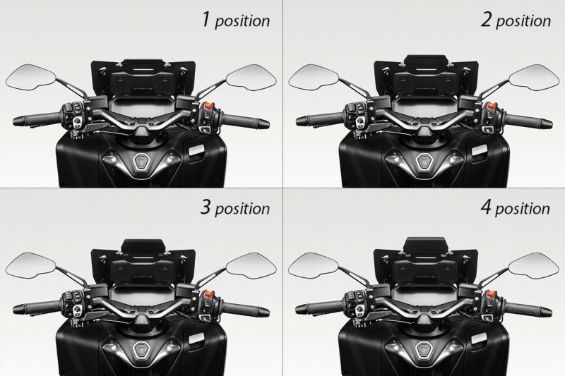 TMAX560 22-24 ウインドスクリーン アルミ ブラック DPM | バイク