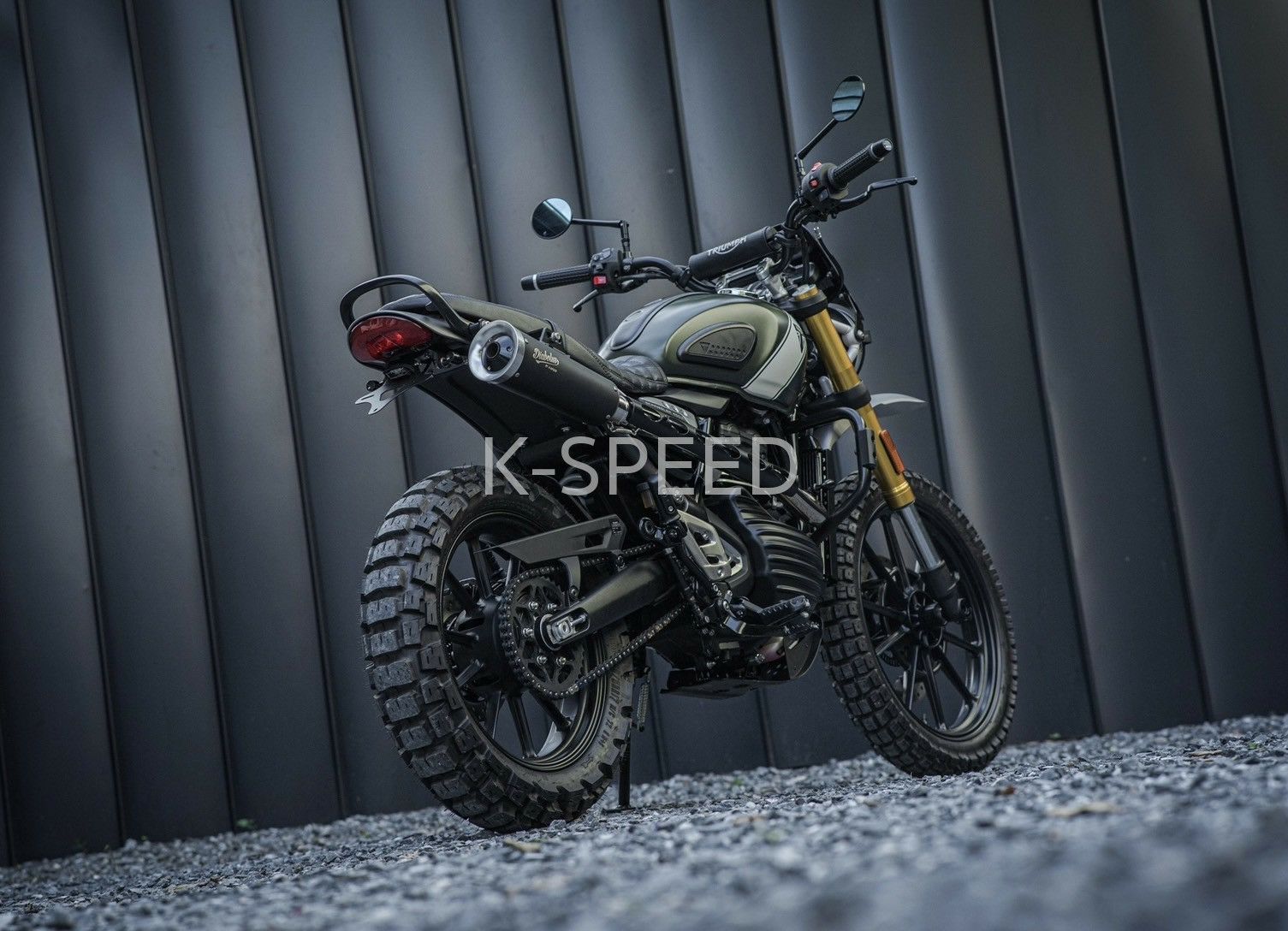 トライアンフ スクランブラー400X フルエキゾースト アップマフラー 