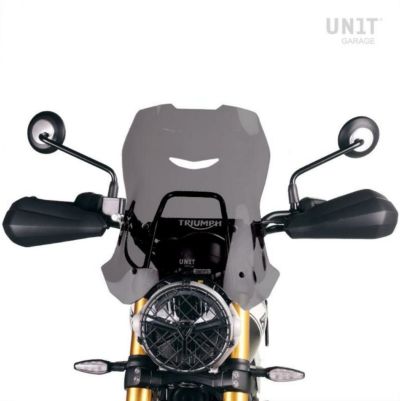 TRIUMPH バイクシールド 透明プラスチック　装着イメージ写真有 トライアンフ スクランブラー400X ウインドシールド クリア UNIT