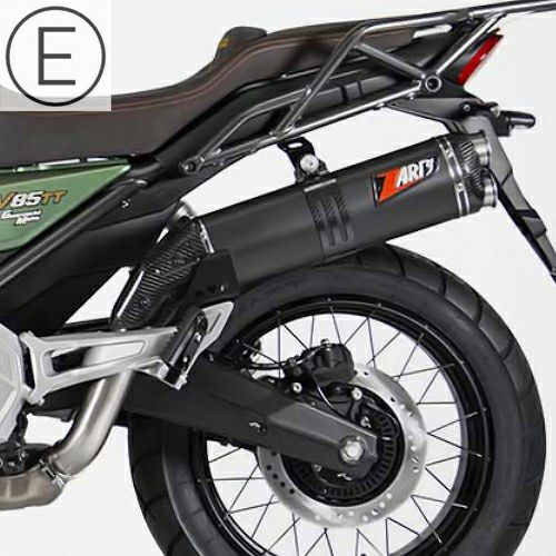 V85TT 19- スリップオンマフラー Eマーク付き ステンレス ブラック 