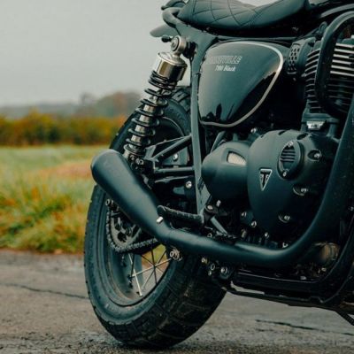 トライアンフ ボンネビル T120 16～ スリップオンマフラー ブラッシュ  HITCHCOX