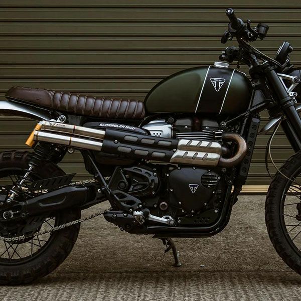 トライアンフ スクランブラー 1200 XE/XC 24～ コニカルエンドスリップオンマフラー ブラッシュ HITCHCOX |  バイクカスタムパーツ専門店 モトパーツ(MOTO PARTS)