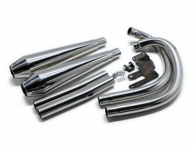 w650/400用メガホンマフラー カワサキ W650/400 STDメガホン ミドル フルエキ LOW モーターロック