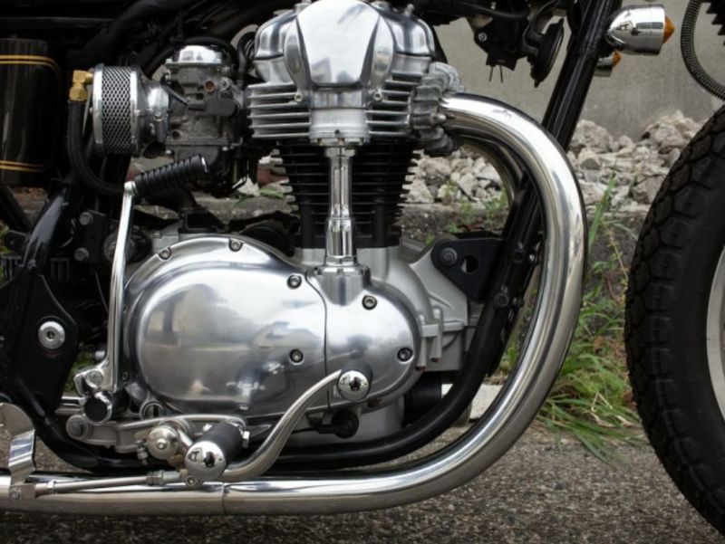 カワサキ W650/400 STDメガホン ミドル フルエキ LOW モーターロック