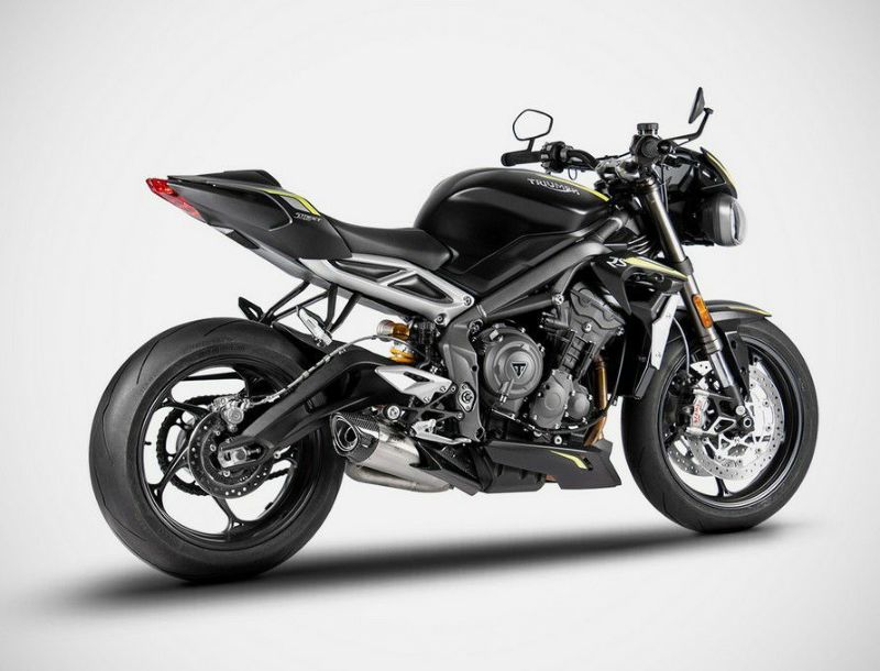 ストリートトリプル765 20-22 スリップオンマフラー チタンスリーブ