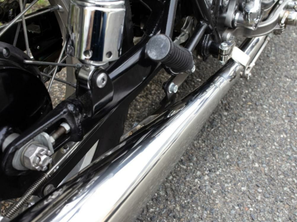 カワサキ W650/400 STDメガホン ロング フルエキ MID モーターロック