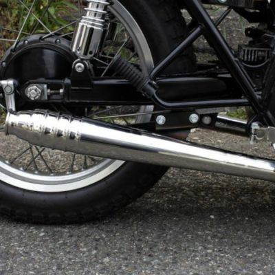 楽天市場】W650, W400 メガホン フルエキ マフラー MegaBrat