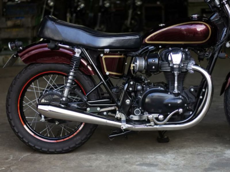 カワサキ W800 STDメガホン ミドル フルエキ MID モーターロック