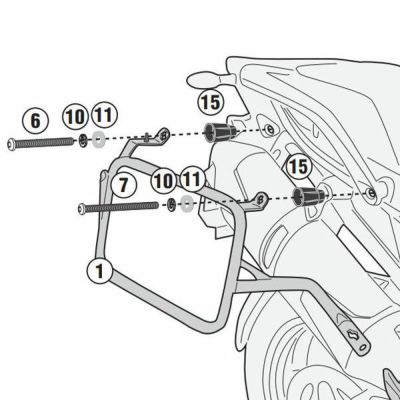 タイガー1200GT/GTプロ 22-24 MONOKEY CAM-SIDE サイドケースホルダー GIVI(ジビ)