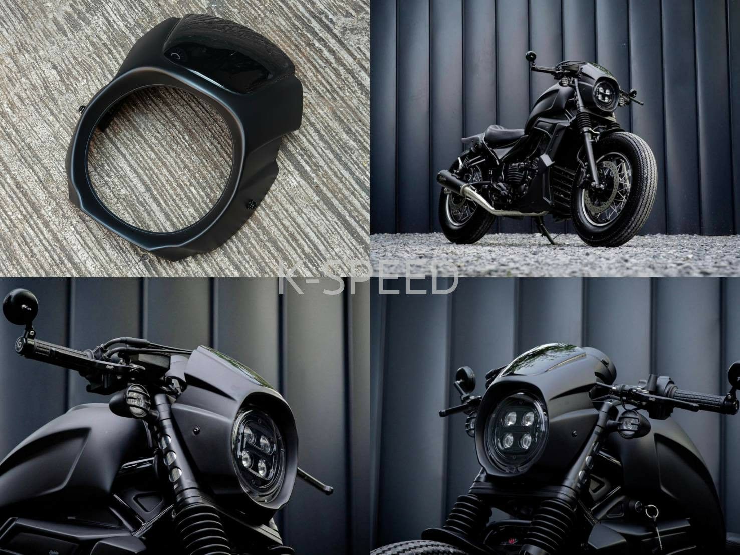 レブル250/500 ヘッドライトカバー Diabolus K-SPEED | バイクカスタム 