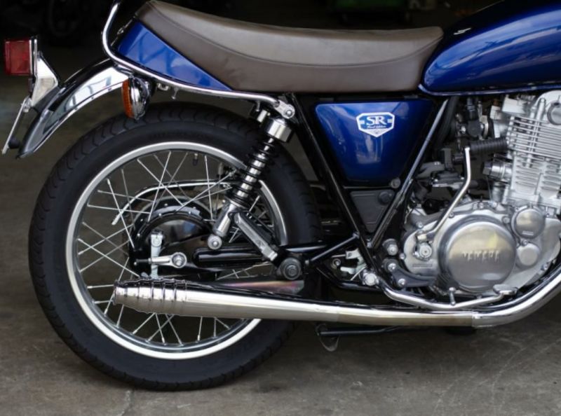 SR400 ベルトラン　ダウンショートマフラー　メガホン・トラップ SR400 ベルトラン ダウンショートマフラー メガホン・トラップ