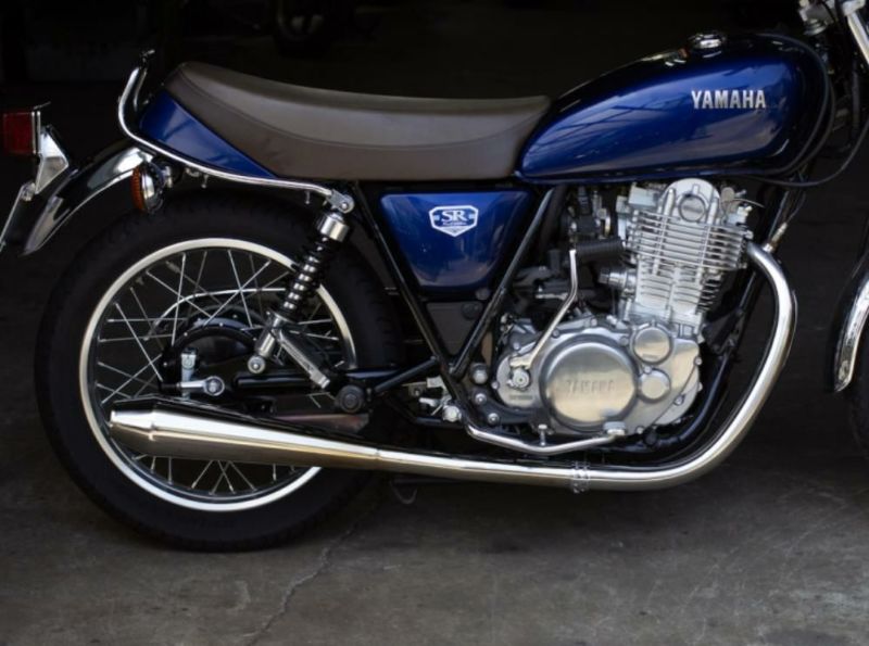 モーターロック STDメガホンマフラー ロング SR400 ポン付け ヤマハ SR400 STDメガホン ミドル フルエキ ダウン FI車 モーター