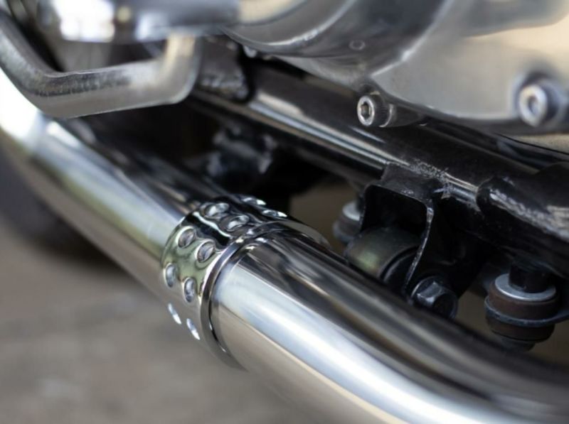 モーターロック STDメガホンマフラー ロング SR400 ポン付け ヤマハ SR400 STDメガホン ミドル フルエキ ダウン FI車 モーター