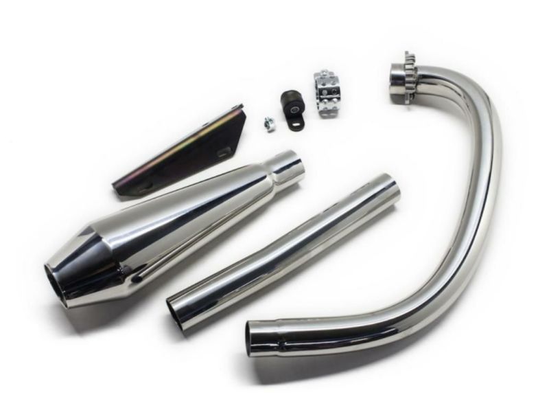 オフィシャル　スーパーメガホン マフラー　ヤマハ　SR 400 500 ヤマハ SR400/500 STDメガホン ショート フルエキ ダウン キャブ車