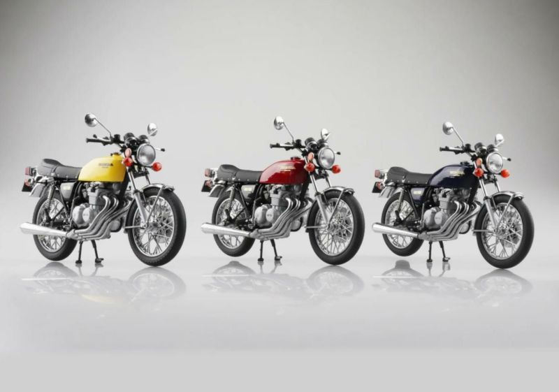 1/12 ホンダ CB400FOUR パラキートイエロー 完成車モデル アオシマ
