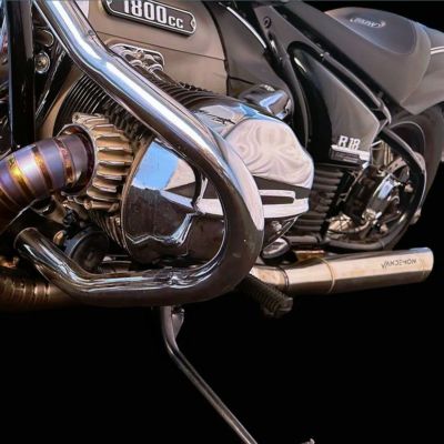 BMW R18B/T/R スリップオンマフラー IRONHEAD ROUND クローム 左右 