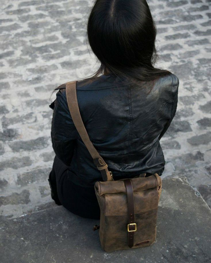 TRIP MACHINE(トリップマシン) ミニパニア サドルバッグ レザー タバコ