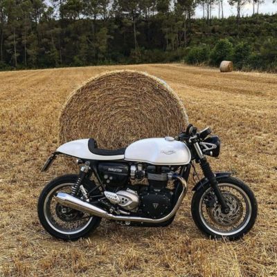 トライアンフ スラクストン 1200/R/RS モナコ シート ピュアホワイト/ブラック タマリット