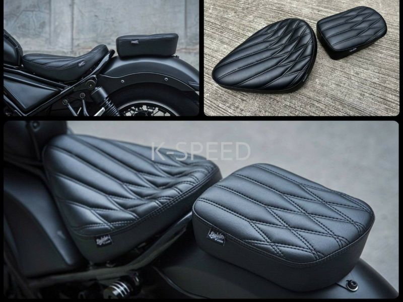 ホンダ レブル250-500用 K-speed Diabolus シート レブル250/500 ツーアップシート Diabolus ミックスパターン