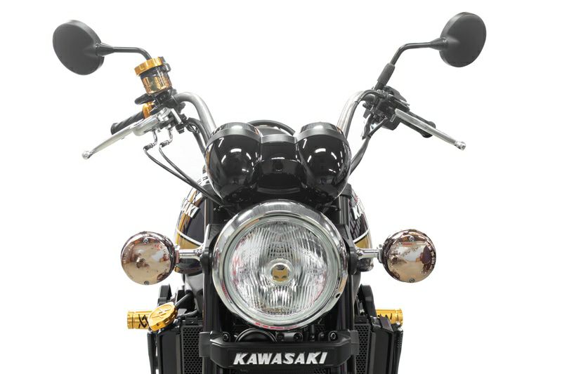 カワサキ Z900RS YBシボリハンドル マットブラック +30mm