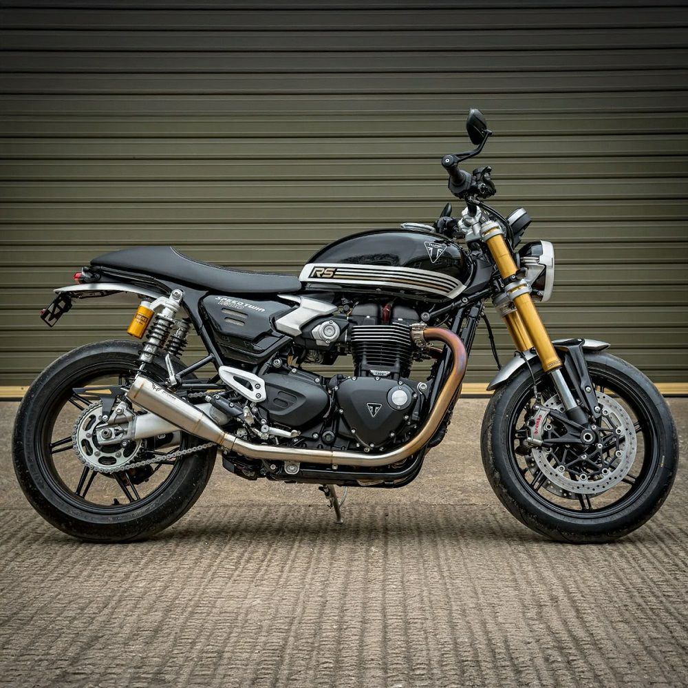 トライアンフ スピードツイン 1200 RS スリップオンマフラー チタン HITCHCOX