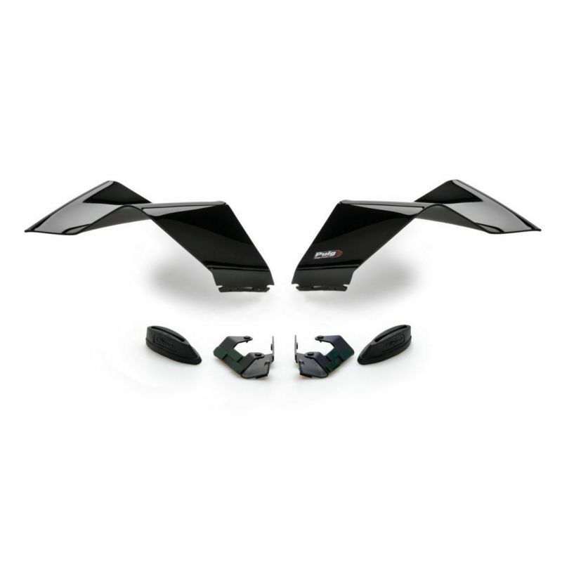 Puig フロントスポイラー GP ブラック YAMAHA YZF-R1/R1M 20523N