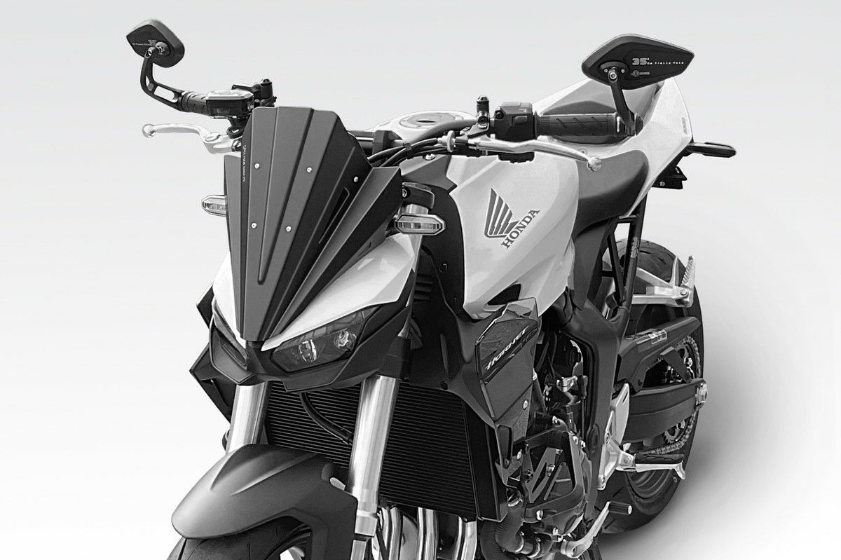 CB1000 ホーネット 25- ウインドスクリーン WARRIOR アルミ製 ブラック