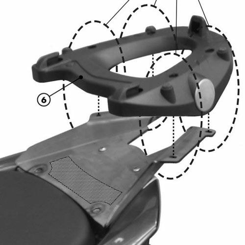 グランドマジェスティ400 04-14 MONOLOCKプレート付 リアキャリア GIVI
