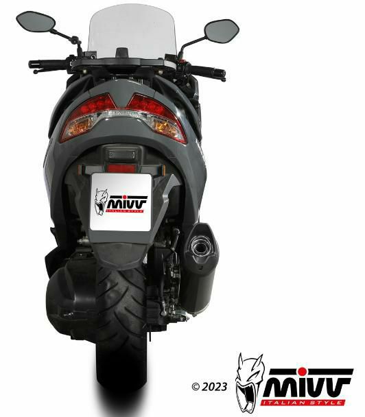 スズキバーグマン400 用MIVV イタリアンスタイル ブラックマフラー MIVV スリップオンマフラー MOVER ブラックステンレス SUZUKI