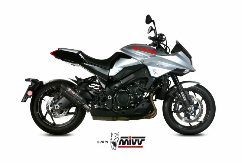 mivv DOUBLEGUN マフラー GSXS1000 S1000F 新型刀 SUZUKI GSX-8R Exhaust Mivv SR-1 Black stainless steel S.063