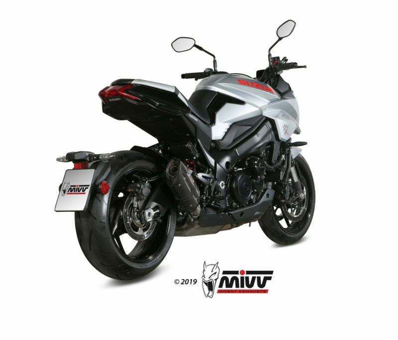 mivv DOUBLEGUN マフラー GSXS1000 S1000F 新型刀 SUZUKI GSX-8R Exhaust Mivv SR-1 Black stainless steel S.063