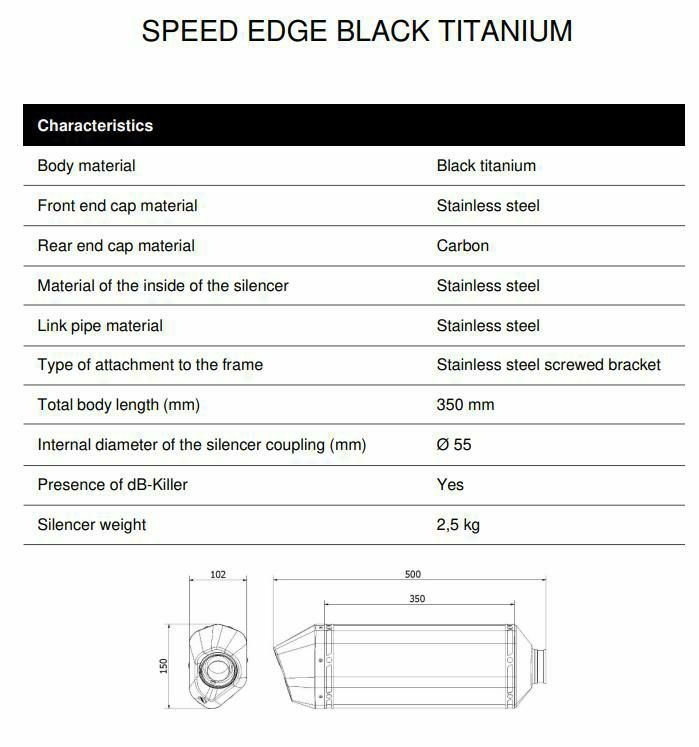 MIVV スリップオンマフラー(左右セット) SPEED EDGE ブラックチタン