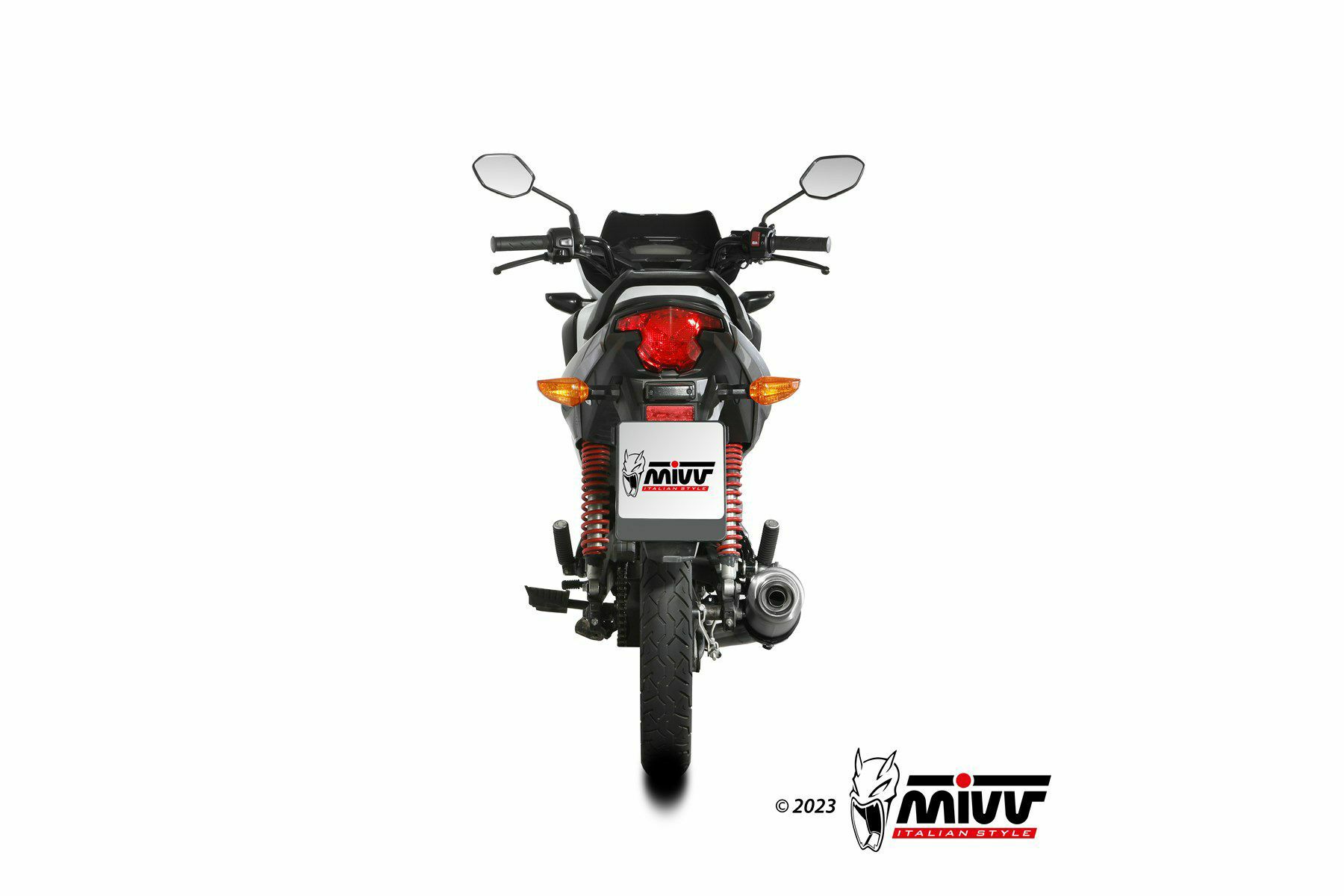 MIVV フルシステムマフラー GP ブラックステンレス HONDA CB125F (2023