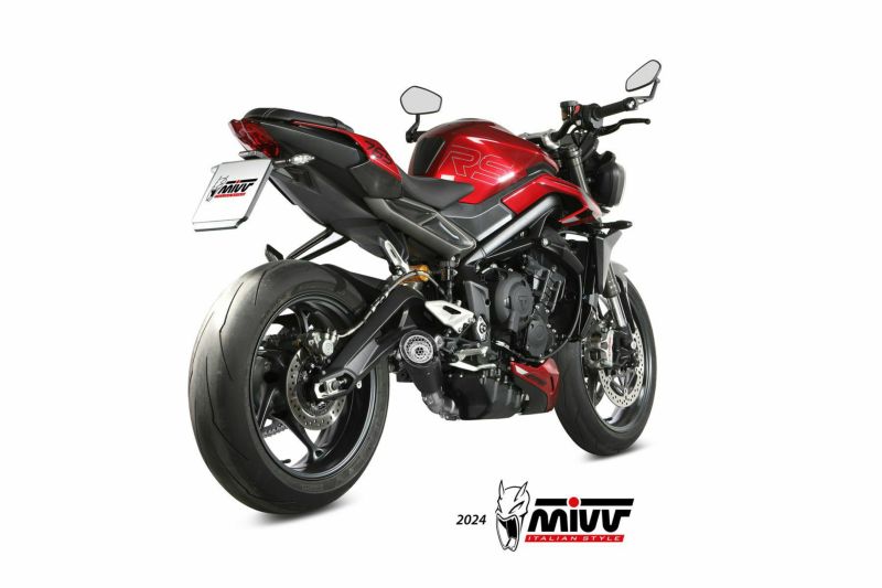 MIVV フルシステムマフラー X-M5 ブラックステンレス TRIUMPH