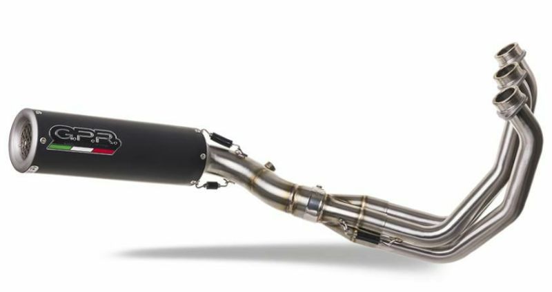 G.P.Rフルシステムマフラー M3トライデント660マフラー2021-2024 G.P.R. フルシステムマフラー M3 Black Titanium ローポジション