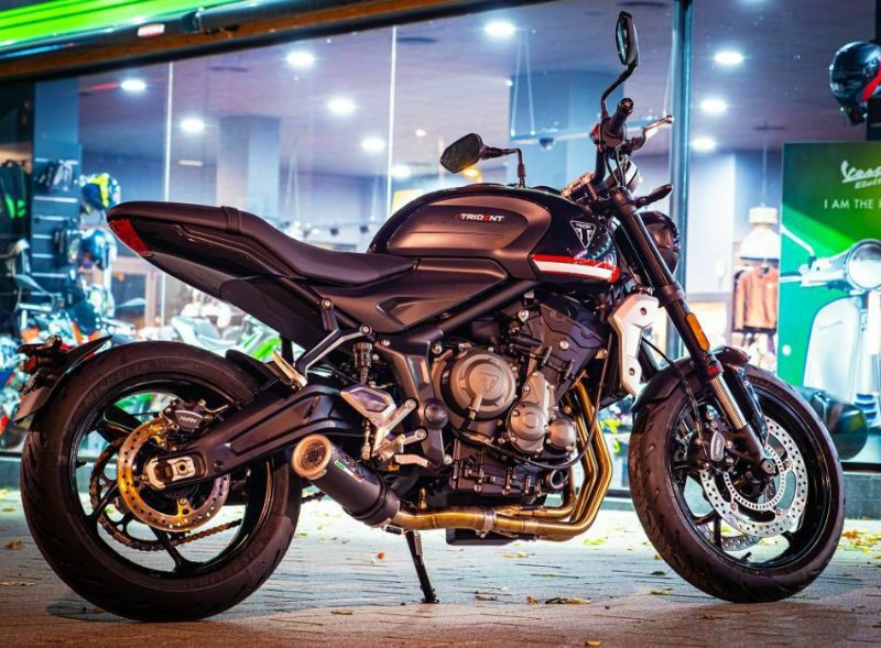 G.P.Rフルシステムマフラー M3トライデント660マフラー2021-2024 G.P.R. フルシステムマフラー M3 Black Titanium ローポジション