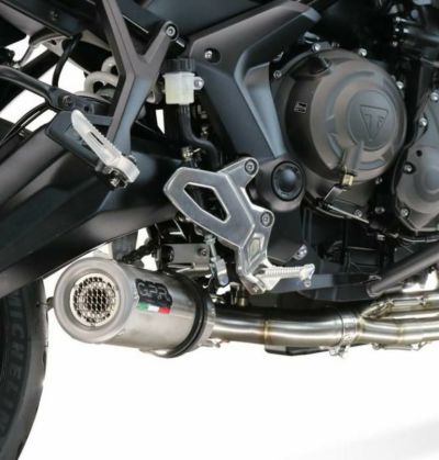 G.P.Rフルシステムマフラー M3トライデント660マフラー2021-2024 G.P.R. フルシステムマフラー M3 Black Titanium ローポジション