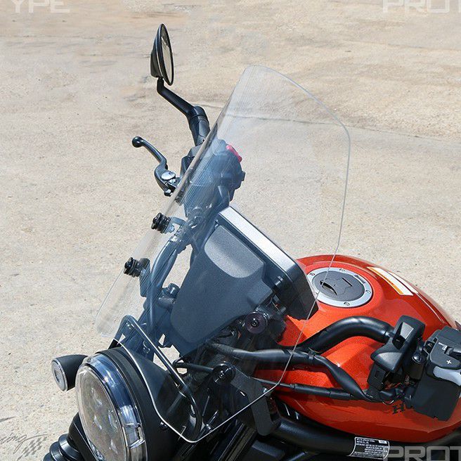レブル1100SE 25- ウインドシールド スクリーン T-REXレーシング | バイクカスタムパーツ専門店 モトパーツ(MOTO PARTS) T*様 T-REXレーシング　レブル1100t ウインドシールド