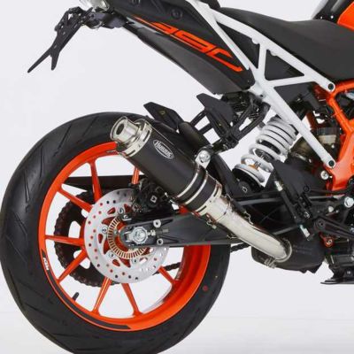 HURRIC スリップオンマフラー Supersport ブラック KTM 125/250/390
