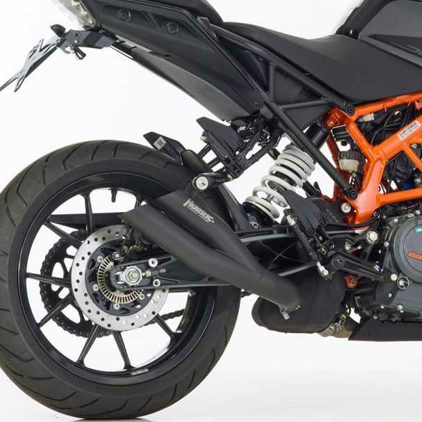 HURRIC スリップオンマフラー Pro 2 GP マットブラック KTM 125/390