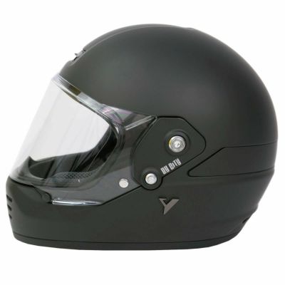 ILM フルフェイスヘルメット マットブラック レトロ ネオクラシック