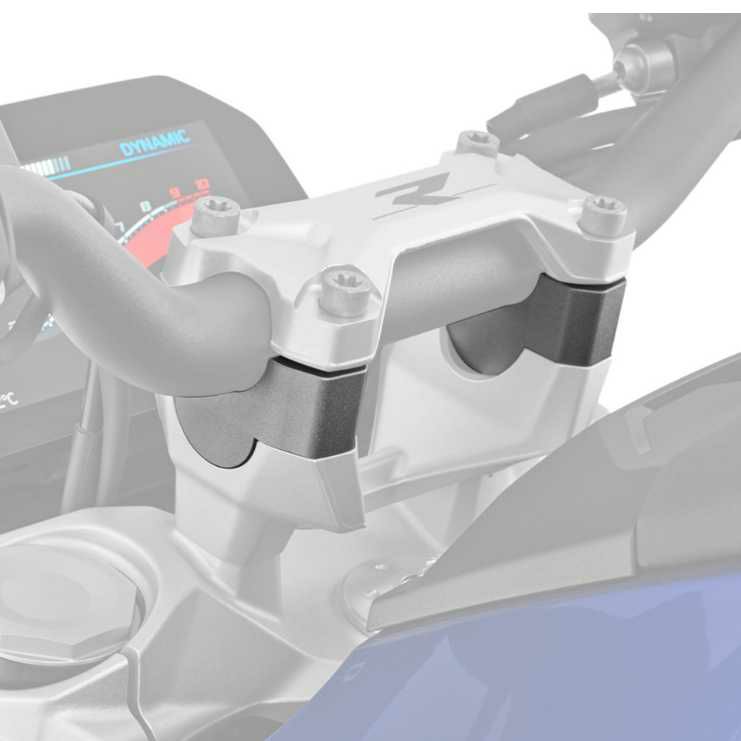 BMW R1300R (2025-) ハンドルバーライザー 25mm シルバー ワンダリッヒ